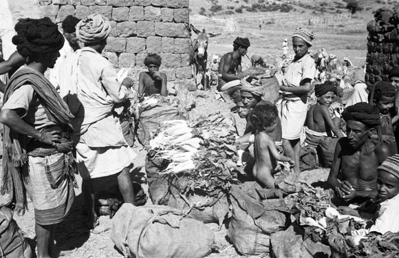 View of vegetable traders at ...