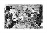 View of vegetable traders at ...