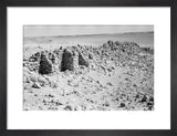 View of a crumbling wall ...