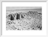 View of a crumbling wall ...