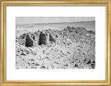 View of a crumbling wall ...