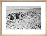 View of a crumbling wall ...