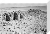 View of a crumbling wall ...