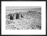 View of a crumbling wall ...