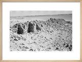 View of a crumbling wall ...