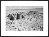 View of a crumbling wall ...