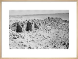 View of a crumbling wall ...