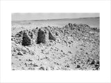 View of a crumbling wall ...