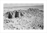 View of a crumbling wall ...