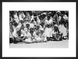 Group portrait of male spectators ...