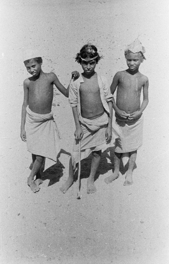 Full length portrait of three ...