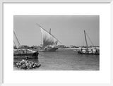 View of dhows (sailboats) in ...