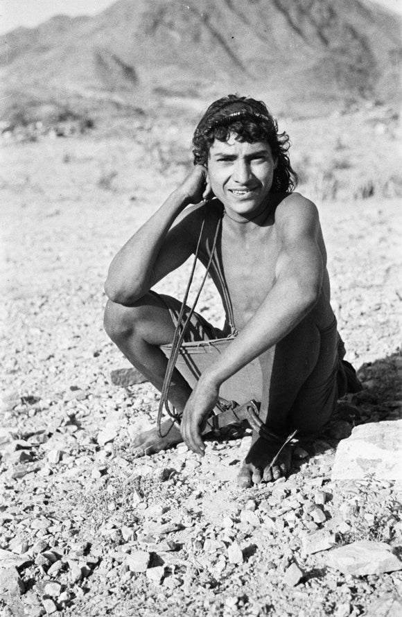 Portrait of a Qahtan prisoner ...